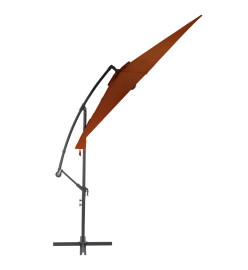 Parasol déporté avec mât en aluminium Terre cuite 300 cm