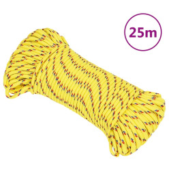 Corde de bateau Jaune 5 mm 25 m Polypropylène