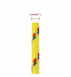 Corde de bateau Jaune 5 mm 25 m Polypropylène