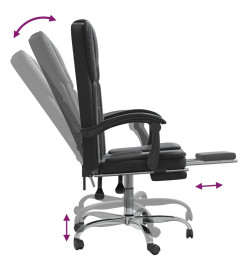 Fauteuil inclinable de bureau Noir Similicuir