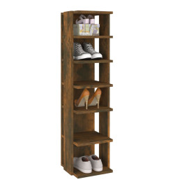 Étagère à chaussures Chêne fumé 27,5x27x102cm Bois d'ingénierie