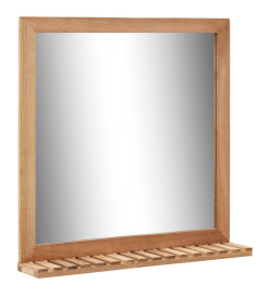 Miroir de salle de bain 60 x 12 x 62 cm Bois de noyer massif