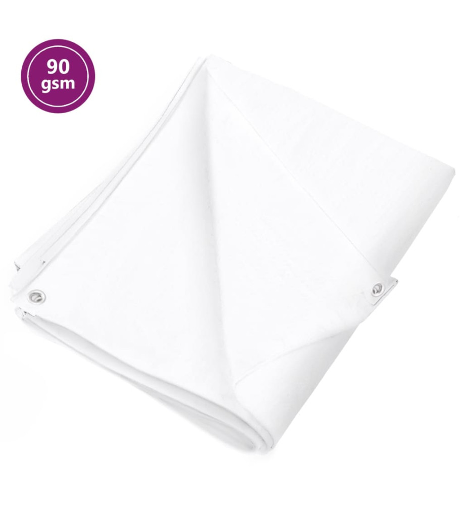 Bâche 90 g/m² 2x3 m Blanc PEHD