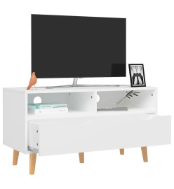 Meuble TV Blanc 90x40x48,5 cm Bois d'ingénierie