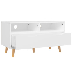 Meuble TV Blanc 90x40x48,5 cm Bois d'ingénierie