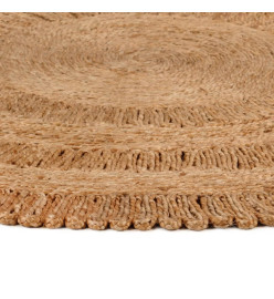 Tapis Jute tressé à la main 120 cm Rond