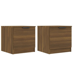 Tables de chevet 2 pcs Chêne marron 40x39x40 cm