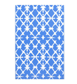 Tapis d'extérieur Bleu et blanc 160x230 cm PP