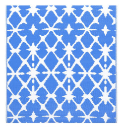 Tapis d'extérieur Bleu et blanc 160x230 cm PP