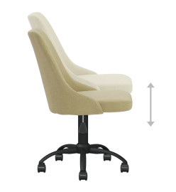 Chaise pivotante de bureau Vert Tissu