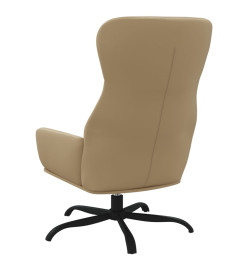 Chaise de relaxation avec tabouret Cappuccino Similicuir