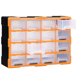 Organisateur multi-tiroirs avec 16 tiroirs centraux 52x16x37 cm