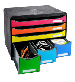 Exacompta Set de tiroirs de bureau Store-Box Maxi 6 tiroirs Harlequin