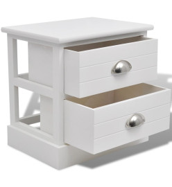 Table de chevet 2 pcs Blanc