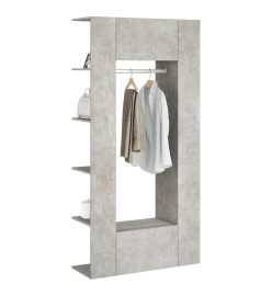 Armoires de couloir 2 pcs Gris béton Bois d'ingénierie