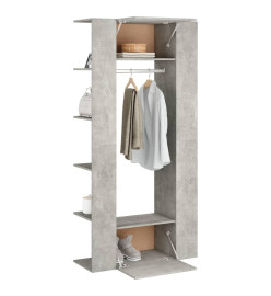 Armoires de couloir 2 pcs Gris béton Bois d'ingénierie