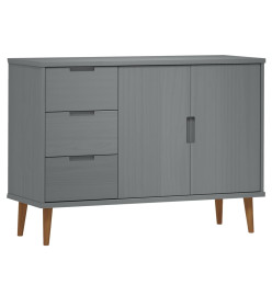 Buffet MOLDE Gris 113x40x80 cm Bois massif de pin