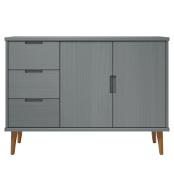 Buffet MOLDE Gris 113x40x80 cm Bois massif de pin