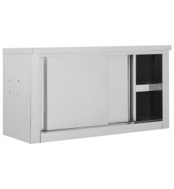 Armoire de cuisine avec portes coulissantes 90x40x50 cm Inox