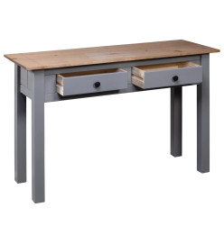 Table console Gris 110x40x72 cm Pin solide Gamme Panama