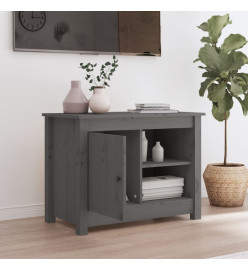 Meuble TV Gris 70x36,5x52 cm Bois de pin massif