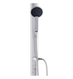 Douche de jardin avec base marron 220 cm Aluminium
