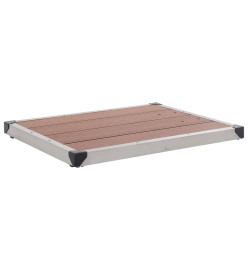 Douche de jardin avec base marron 220 cm Aluminium