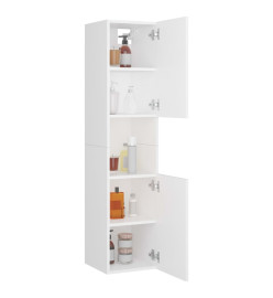 Armoire de salle de bain Blanc 30x30x130 cm Aggloméré