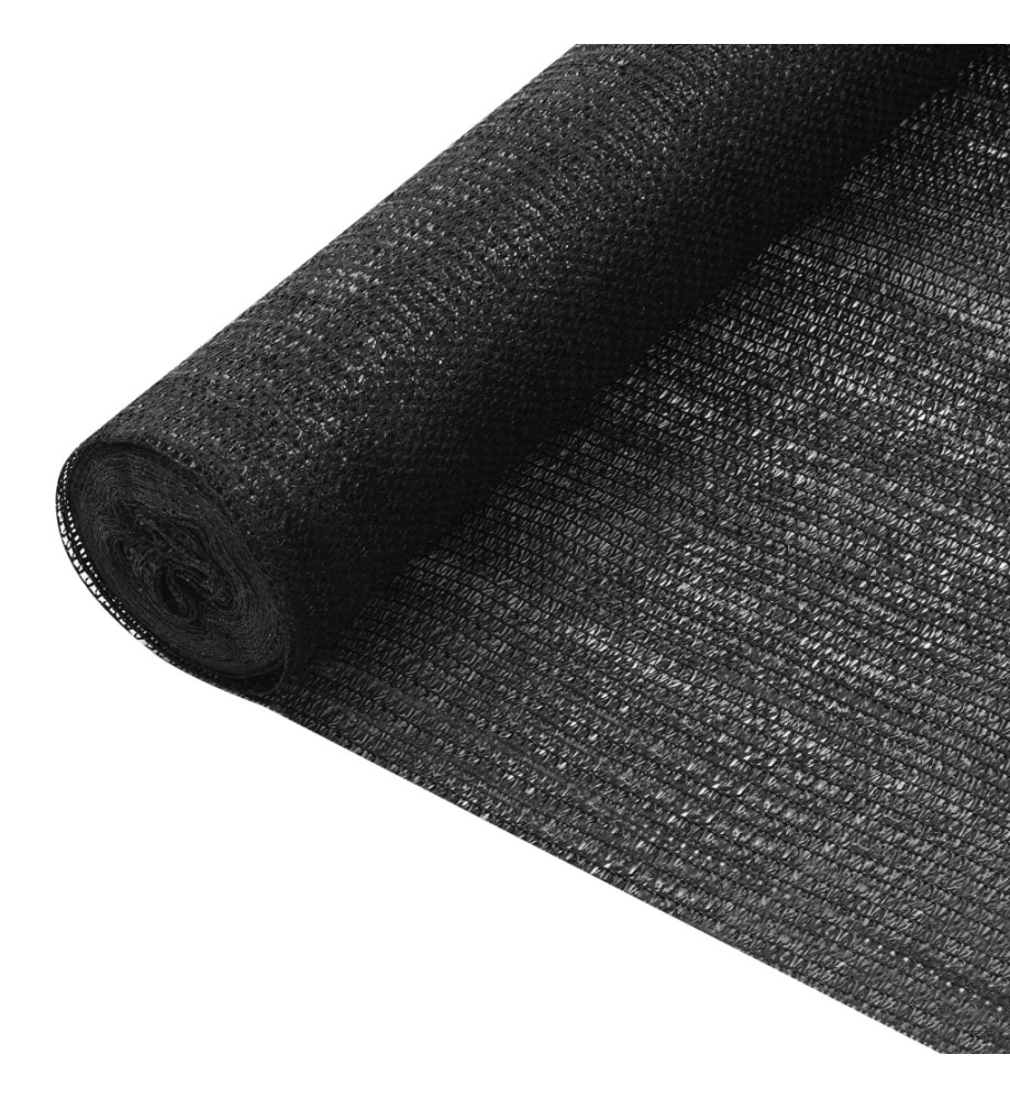 Filet brise-vue Noir 2x50 m PEHD 75 g/m²