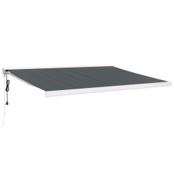 Auvent rétractable anthracite 4,5x3 m tissu et aluminium