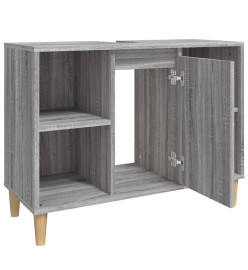 Meuble d'évier sonoma gris 80x33x60 cm bois d'ingénierie