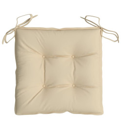 Coussins de chaise 2 pcs beige 40x40x7 cm tissu oxford