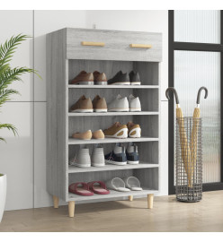 Armoire à chaussures Sonoma gris 60x35x105 cm Bois d'ingénierie