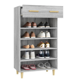 Armoire à chaussures Sonoma gris 60x35x105 cm Bois d'ingénierie