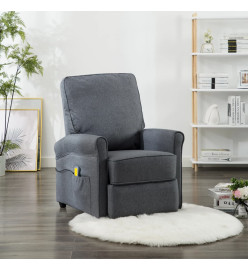 Fauteuil de massage Gris foncé Tissu