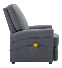 Fauteuil de massage Gris foncé Tissu