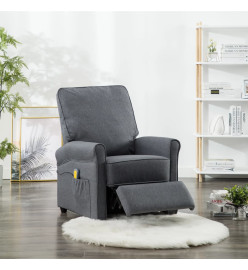 Fauteuil de massage Gris foncé Tissu