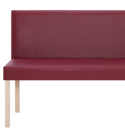 Banc 139,5 cm Rouge bordeaux Similicuir