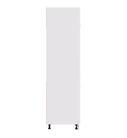 Armoire de réfrigérateur Blanc brillant 60x57x207 cm Aggloméré