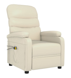 Fauteuil de massage électrique Crème Similicuir