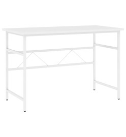 Bureau d'ordinateur Blanc 105x55x72 cm MDF et métal