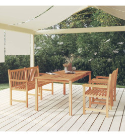 Ensemble à dîner de jardin 4 pcs Bois de teck massif