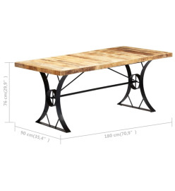 Table de salle à manger 180x90x76 cm Bois de manguier massif