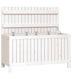 Boîte de rangement de jardin Blanc 115x49x60 cm Bois de pin