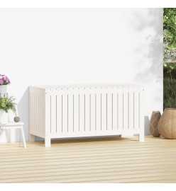 Boîte de rangement de jardin Blanc 115x49x60 cm Bois de pin