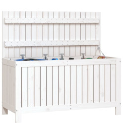 Boîte de rangement de jardin Blanc 115x49x60 cm Bois de pin