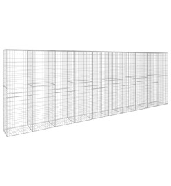 Mur en gabion avec couvercle Acier galvanisé 600 x 50 x 200 cm