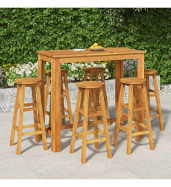 Ensemble de salle à manger de jardin 7 pcs Bois d'acacia solide