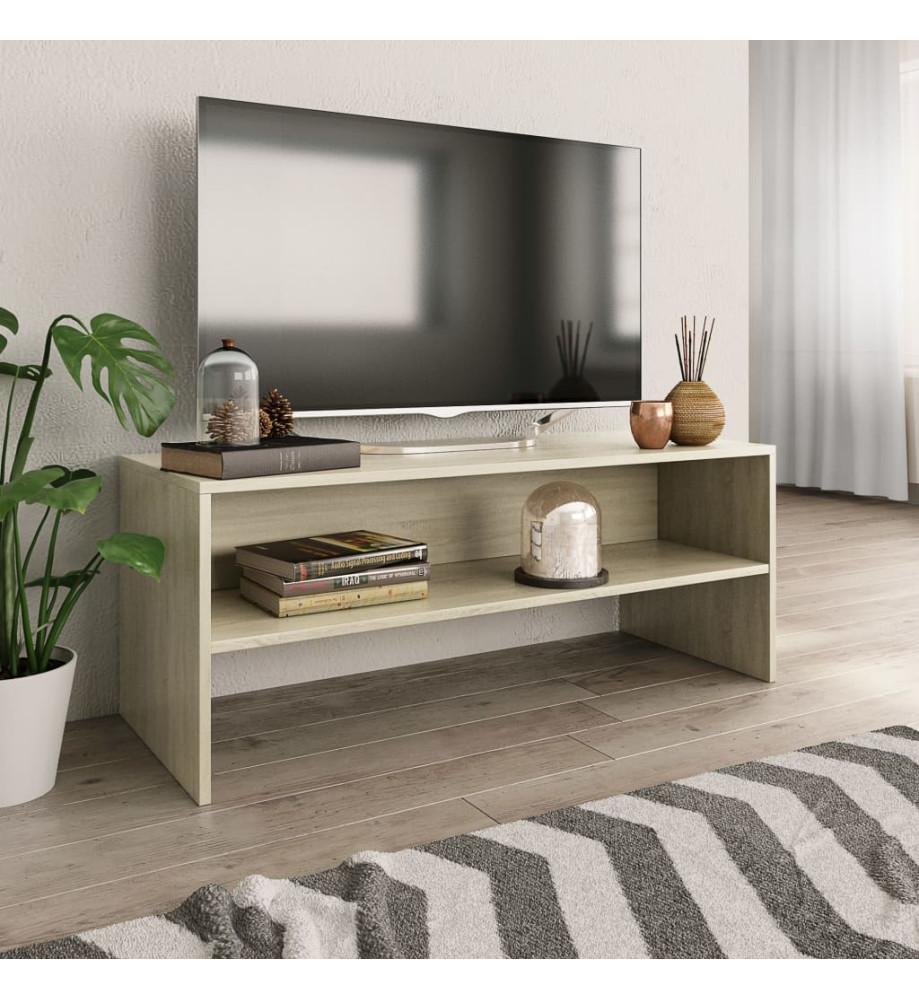 Meuble TV Chêne sonoma 100 x 40 x 40 cm Aggloméré