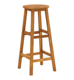 Tabourets de bar lot de 6 bois d'acacia solide